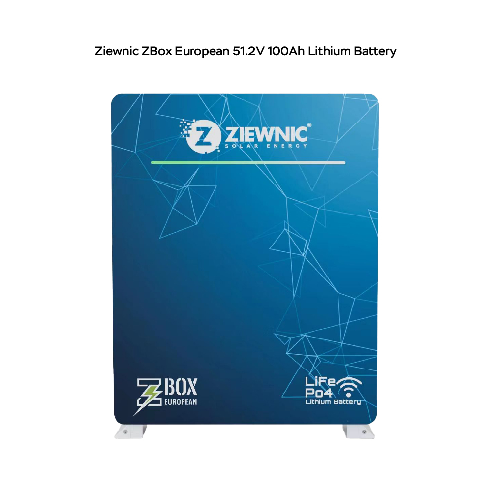 Front view of Ziewnic ZBox 48V 100Ah Lithium Battery with smart BMS